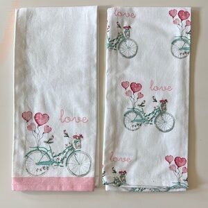 Envogue Love Bicycle Print Kitchen Towels